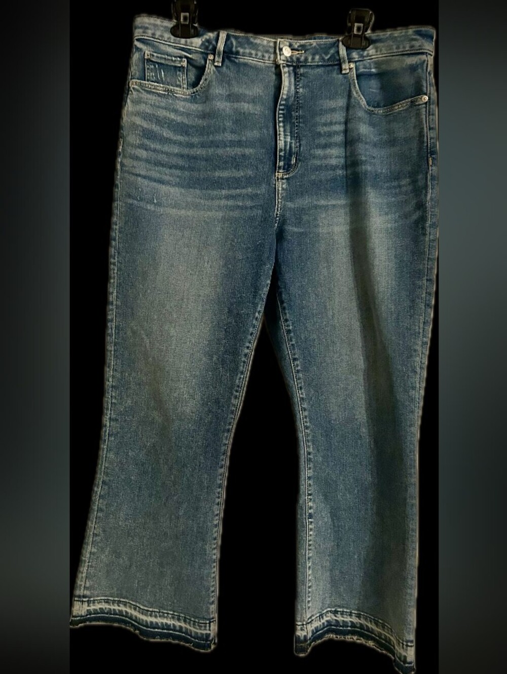 LOFT Denim Jeans in Blue with Gold Stitching